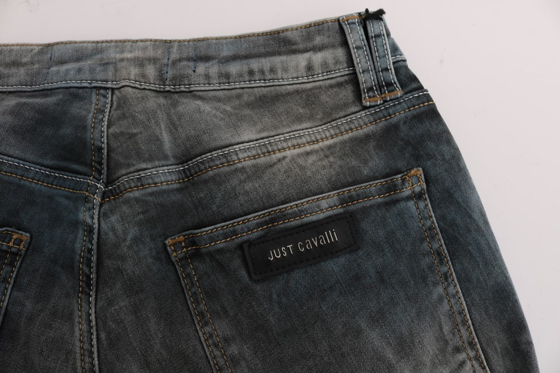 Cavalli Chic Blue Wash Slim Fit Jeans