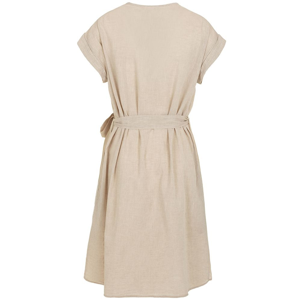 Fred Mello Beige Cotton Women Dress