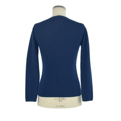 Emilio Romanelli Blue Cashmere Women Sweater