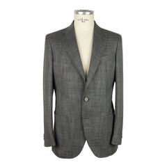 Emilio Romanelli Gray Wool Men's Blazer