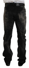 Dsquared² Black Washed Cotton Straight Fit Casual Denim Jeans