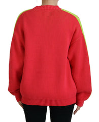 Dsquared² Multicolor Cotton Knitted Crewneck Pullover Sweater