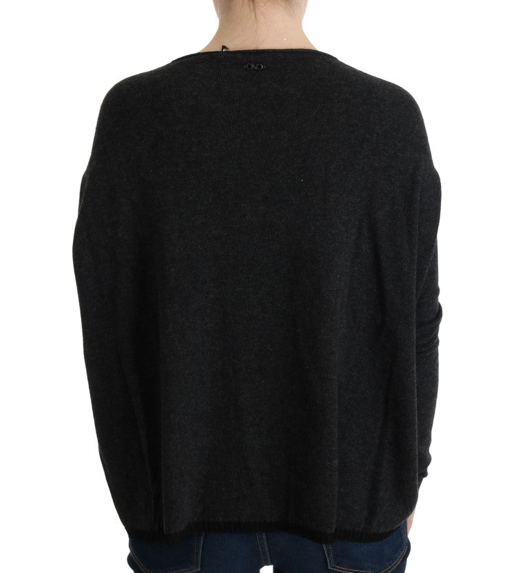 Costume National Elegant Gray Crewneck Sweater