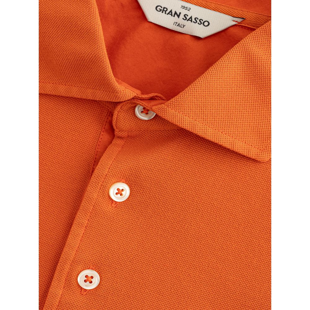 Gran Sasso Elegant Orange Cotton Polo for Men