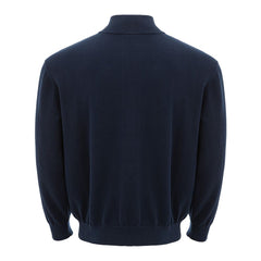 Armani Exchange Blue Cotton Sweater