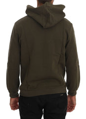 Daniele Alessandrini Elegant Green Cotton Hooded Sweater