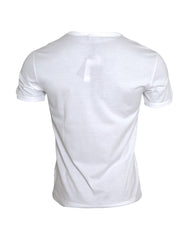 Dolce & Gabbana White Logo Embroidery Short Sleeve T-shirt