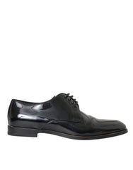 Dolce & Gabbana Black Patent Leather Derby Formal Dress Shoes