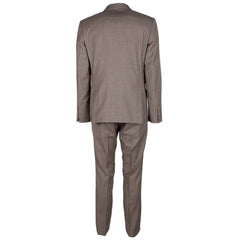 Made in Italy Beige Wool Vergine Suit