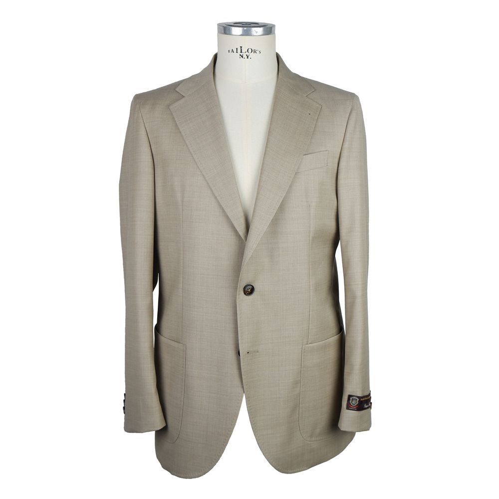 Emilio Romanelli Beige Wool Men's Blazer