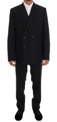 Dolce & Gabbana Elegant Black Wool Three-Piece Suit