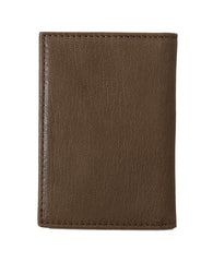 Billionaire Italian Couture Elegant Leather Men's Wallet in Brown