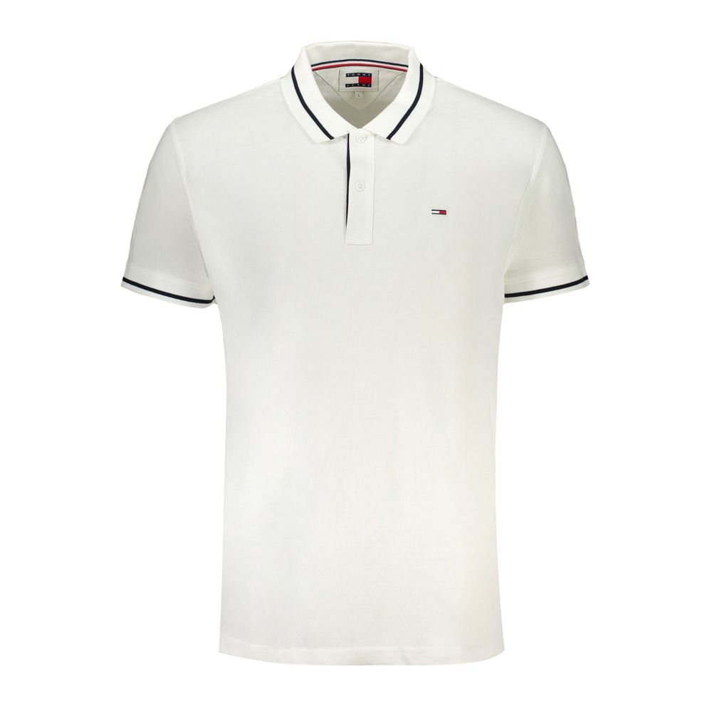 Tommy Hilfiger White Cotton Polo Shirt