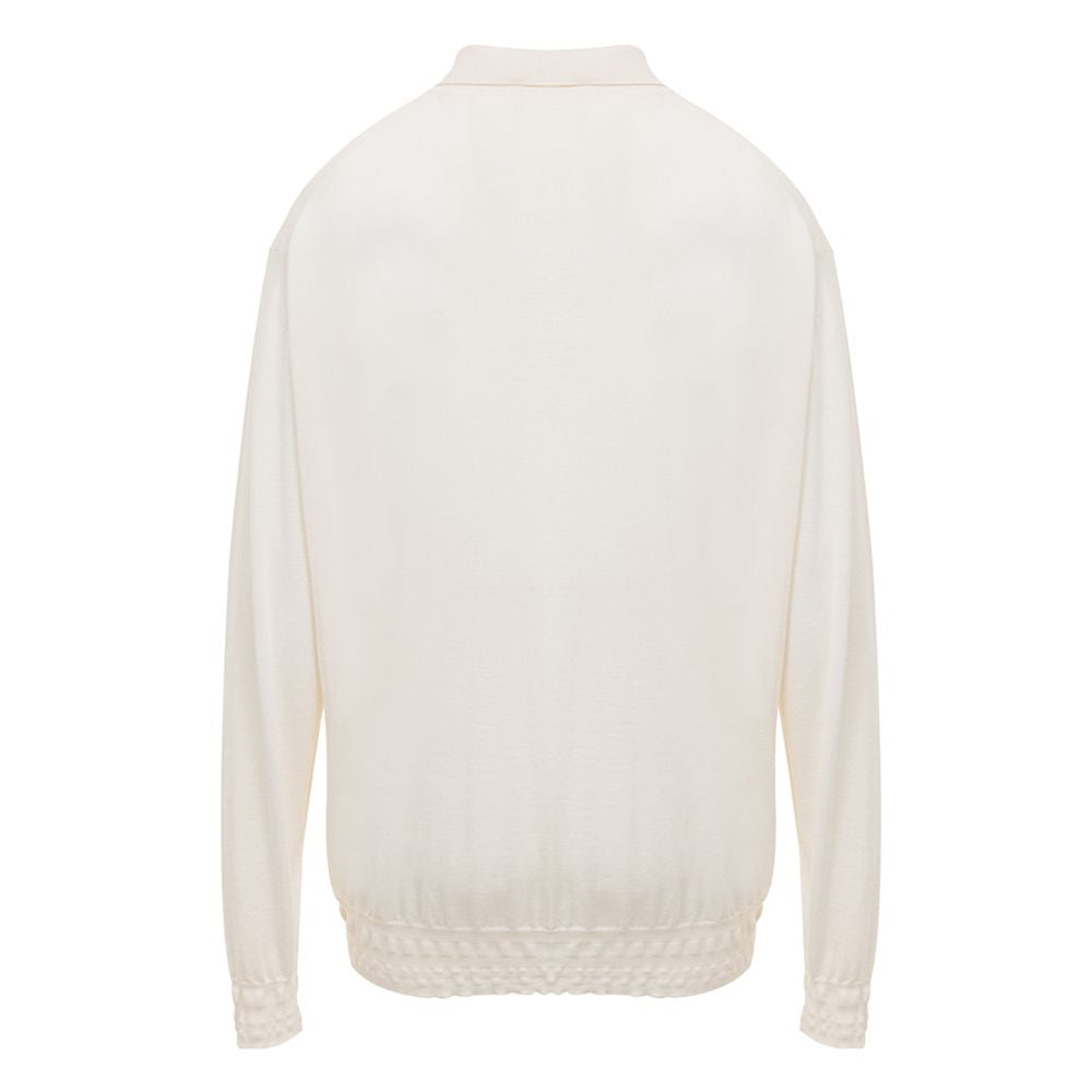 Brioni White Cashemere Polo Shirt