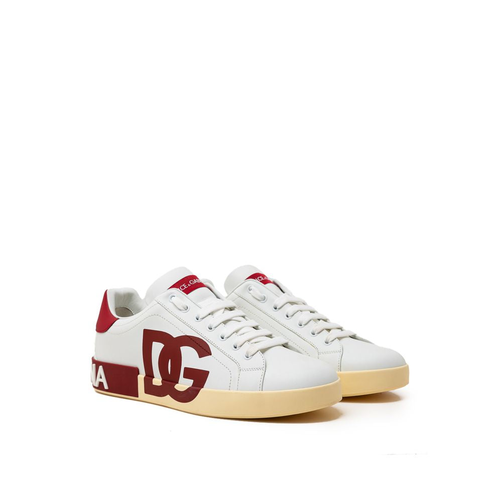 Dolce & Gabbana White Leather Sneaker