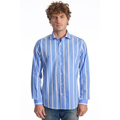 Baldinini Trend Light Blue Cotton Men Shirt