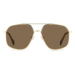 Polaroid Gold Stainless Steel Sunglasses