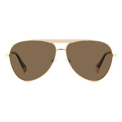 Polaroid Gold Stainless Steel Sunglasses