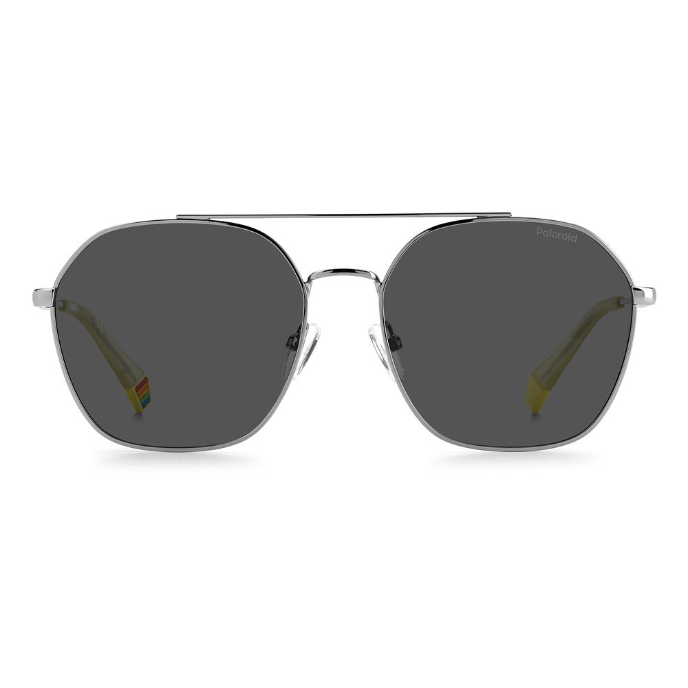 Polaroid Gray Stainless Steel Sunglasses