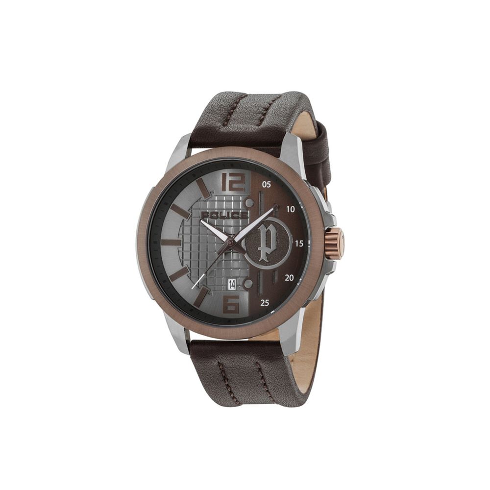 Police Brown Leather Watch