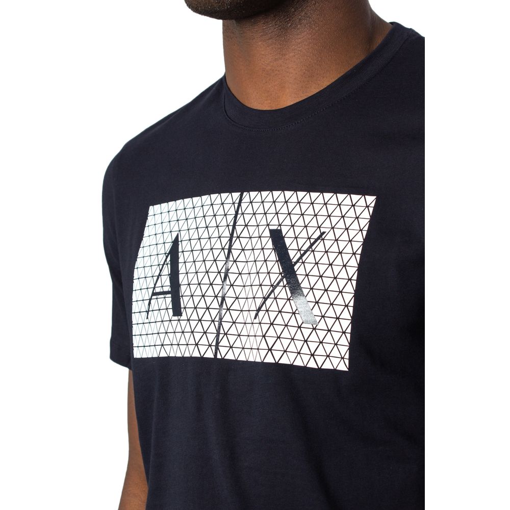 Armani Exchange Blue Cotton T-Shirt