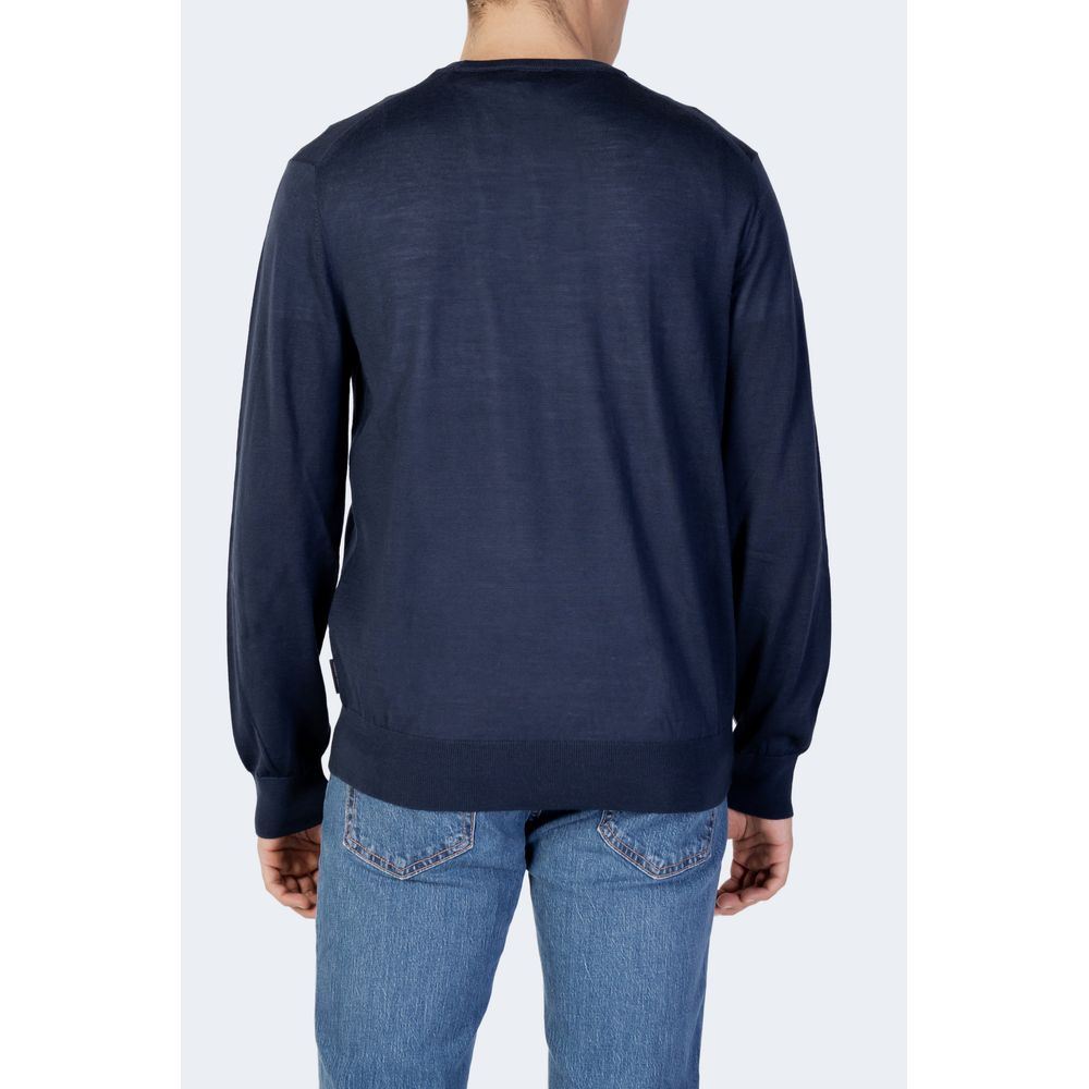 Armani Exchange Blue Wool Sweater