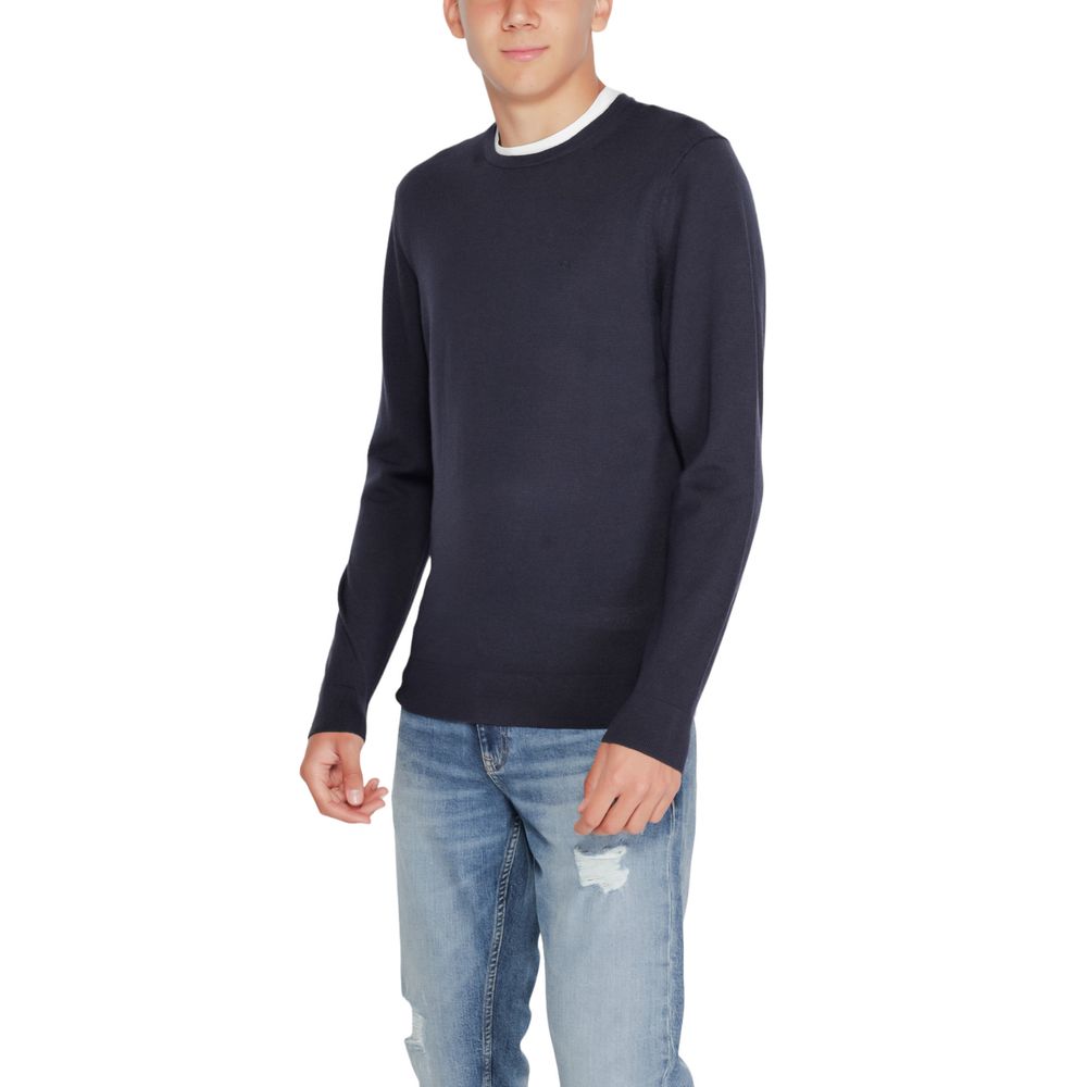 Calvin Klein Blue Wool Wool T-Shirt