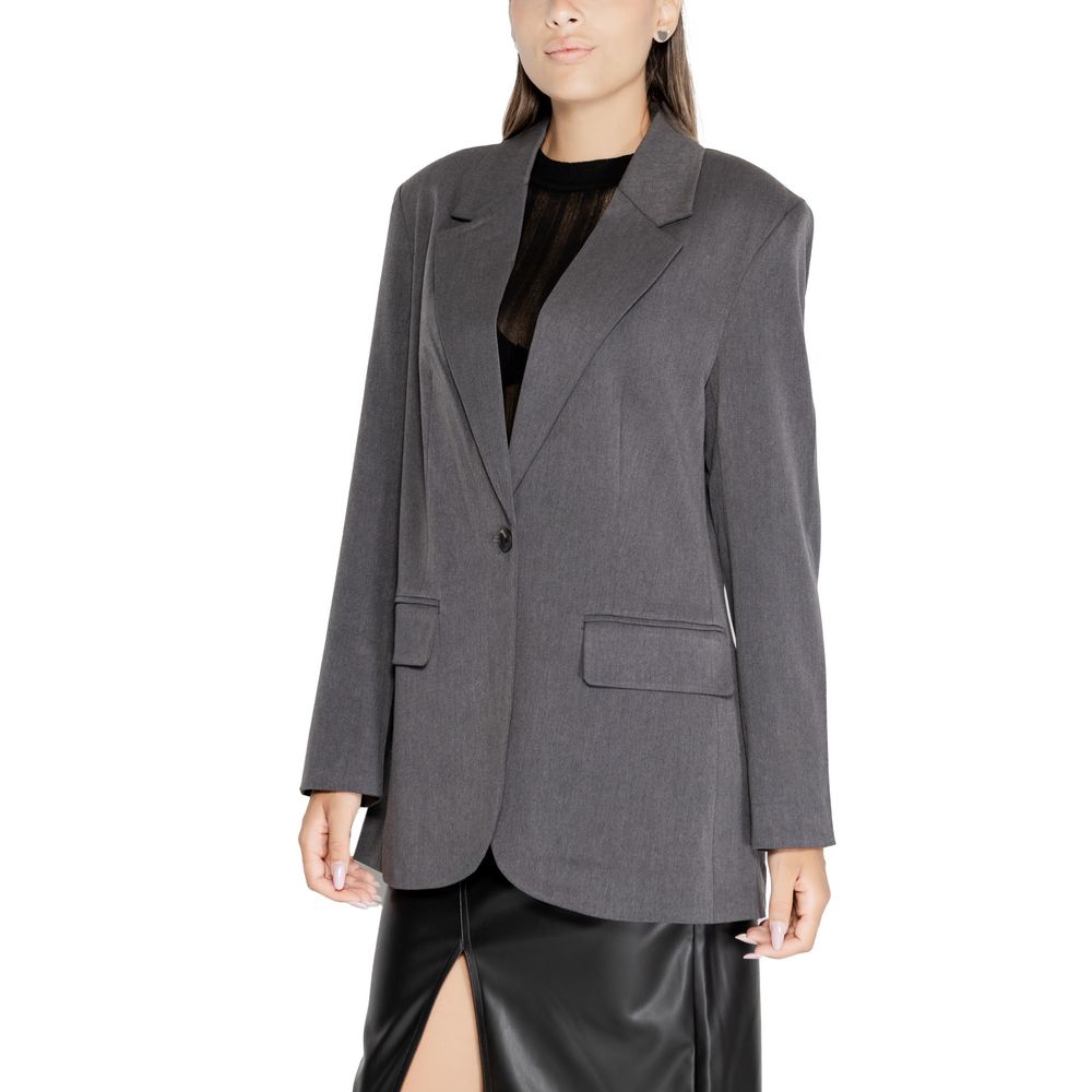 Only Gray Polyester Polyester Suits & Blazer