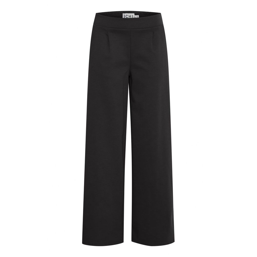 ICHI Black Polyethylene Polyethylene Jeans & Pant