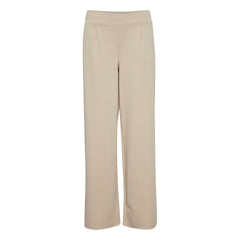 ICHI Beige Polyethylene Polyethylene Jeans & Pant