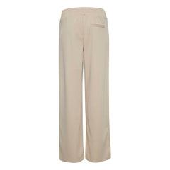 ICHI Beige Polyethylene Polyethylene Jeans & Pant