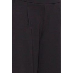 ICHI Black Polyester Polyester Jeans & Pant