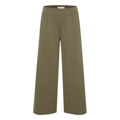 ICHI Green Polyester Polyester Jeans & Pant