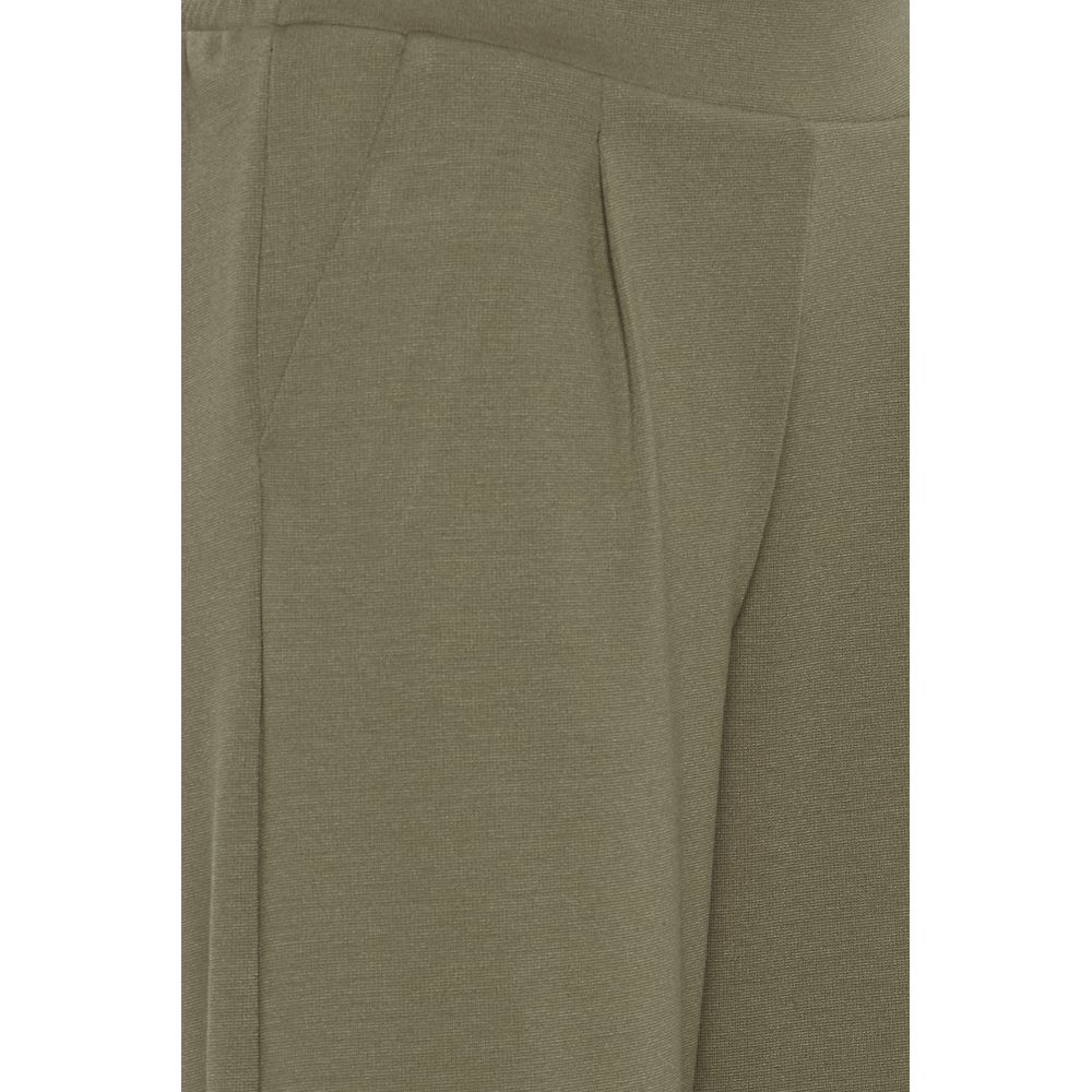 ICHI Green Polyester Polyester Jeans & Pant