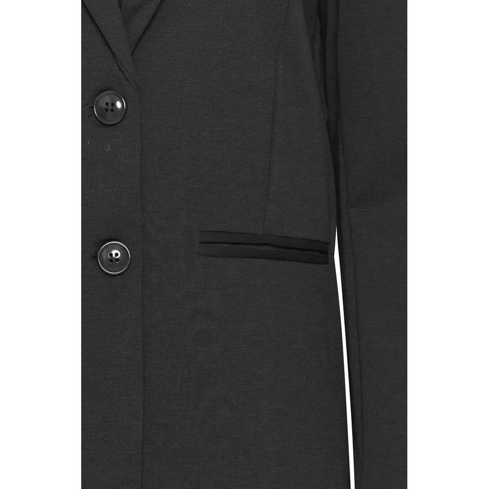 ICHI Black Polyester Polyester Suits & Blazer