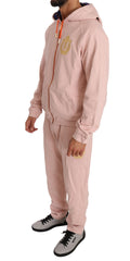 Billionaire Italian Couture Elegant Pink Cotton Sweatsuit Luxury Comfort