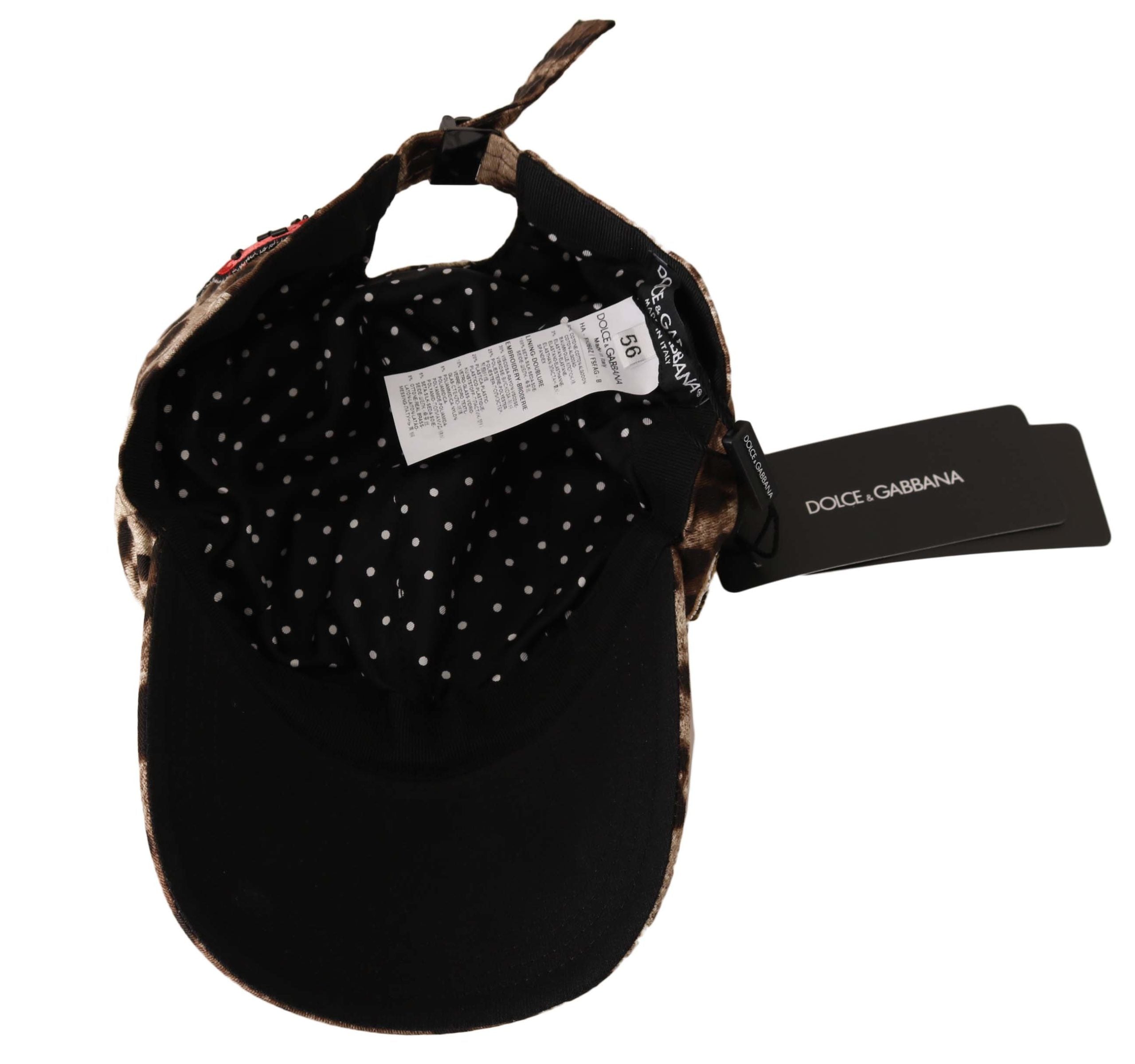 Dolce & Gabbana Elegant Sequined Leopard Baseball Cap