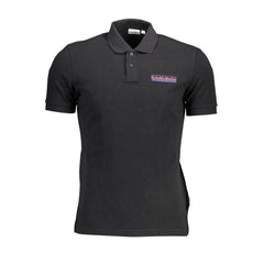 Napapijri Black Cotton Men Polo Shirt