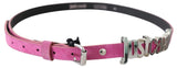 Just Cavalli Fuschia Pink Leather Waist Belt